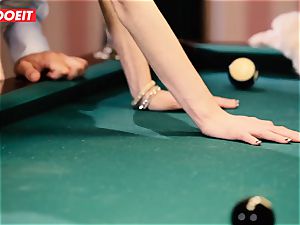 LETSDOEIT - mischievous teenager torn up rigid on the Pool Table